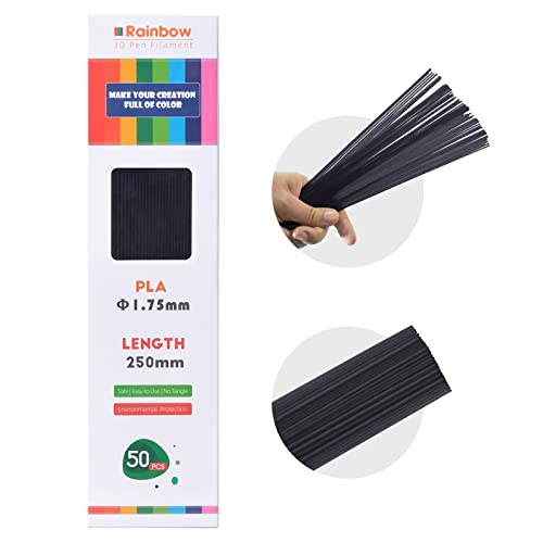 GIANTARM Filamento de pluma de impresión 3D, Filamento de pluma de impresión 3D de 1,75 mm, para pluma inteligente 3D, Negro Cover