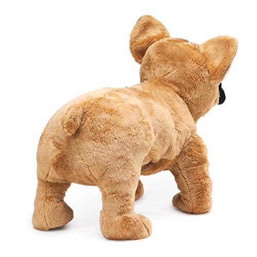 Folkmanis French Bulldog Hand Puppet - Light Brown Plush Puppet For Storytelling And Play