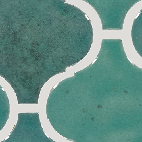 Daltile Mesmerist 11" X 12" Ceramic Arabesque Mosaic Tile In Allure Gloss (10 Pc Per Carton) (7.4 Sqft Per Carton ) #TOP4