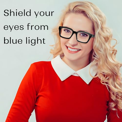 Image of JOSCHOO 3 Pack Reading Glasses Blue Light Blocking Computer Spring Hinge Readers for Women Men