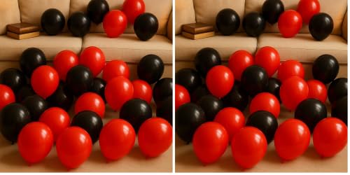 Image of Rozi Decoration Red and Black Balloons for Decoration | Metallic Balloons for Birthday | Anniversary Balloons -Pack of 100 Piece