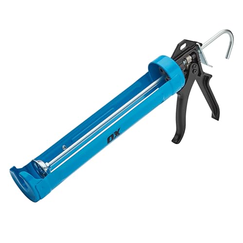 OX Pro 29 Ounce Heavy Duty Caulk Gun - 18:1 Thrust Ratio 360-Degree Rotating Barrel Caulking Gun - Steel and Aluminum Construction with Ergonomic Handle Caulking Tool OX-T046502