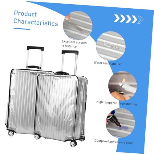 Housses de valise en PVC épais et résistant COLLBATH | Double protection imperméable 26"