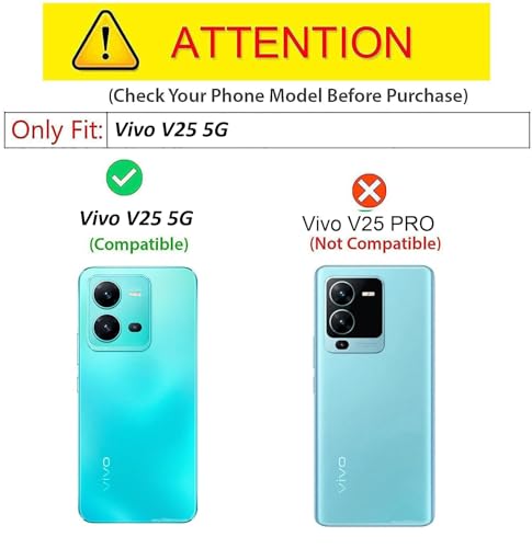 Image of Back Cover Clear Eagle Smoke Compatible with Model Vivo V2228 / Vivo V25 5G | Raised Edges I paky |Imported Rubber Bumper Scratch & Camera Protection - Black