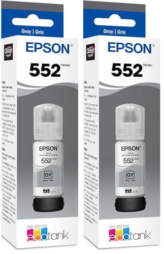 Image of Epson Claria ET Premium T552520 High Capacity Bottle Ink - Gray (Pack of 2)