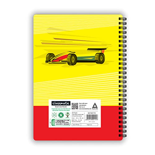 Image of Classmate - Notebook | 72 Pg | | 24.0cm x 18.0cm | Pack of 4 | Ruled Notebook for School Students & Pulse Single Subj Spiral Notebook-Pack Of 1||200 Pg|24.0Cm X 18.0Cm|Attractive Cvr Designs|Sft C...