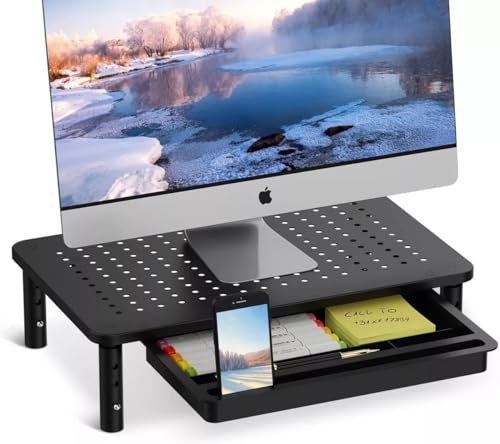 Catálogo para Comprar On-line Base para Escritorio - los más vendidos. 43 Soporte Ajustable Para Computadora con almacenamiento, Base para Monitor, Soporte de Metal para Monitor, Adecuado para Monitores de Computadora y Computadoras Portátiles