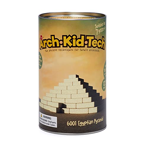 Taksa Toys Arch•Kid•Tech™ Egyptian Pyramid – Architectural Building Blocks Set for Learning History and Ancient Building Techniques