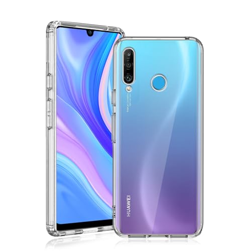 Agedate Hülle für Huawei P30 Lite Handyhülle Ultra Dünn Transparent Schutzhülle Weiches Silikon Anti Vergilbung Schutz Slim Stoßfeste Kratzfest Case Cover