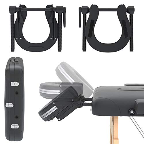 Lettino Massaggio Professionale 3 Zone,Lettino Estetista In Legno Dimensione Xl 180 X 56 Cm - Lettini Per Da Massaggi Portatili Pieghevoli COD-02 - 3