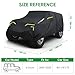 NOVSIGHT Cover for Jeep Wrangler - 4 Doors Waterproof All Weather Car Covers for Wrangler 4 Door,2007-2025 JK JKU JL JLU, Outdoor Anti-UV Windproof Rain-Proof Hail Auto Cover with Storage Bag