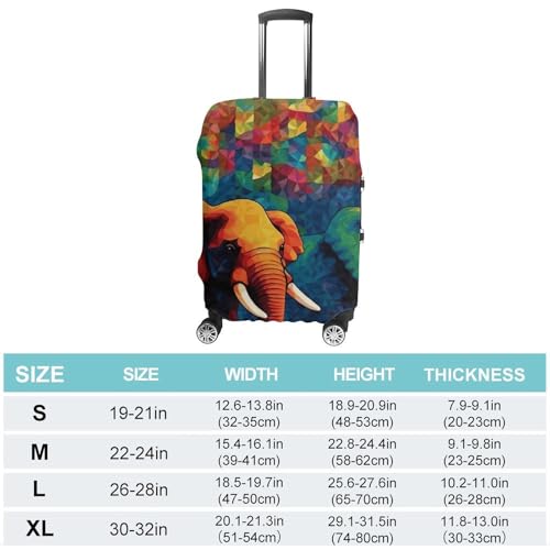 Housse de valise anti-poussière XL motif éléphant pour éviter les rayures en soute - 2