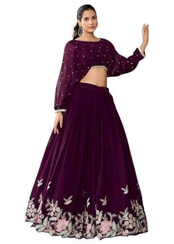 Tissu georgette à paillettes pour réussir un lehenga Bollywood sans défaut