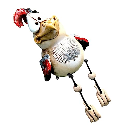 PRETYZOOM Garden Chicken Statue Easter Decoration Resin Chicken Figurine for Farm Balcony Outdoor Indoor Home Office Photo Prop