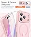 FNTCASE for iPhone 17 Pro Case: [Compatible with Magsafe] Translucent Matte Cases with [Full Camera Protection] [Screen Protector] Military Grade Shockproof Protective Phone Cover - Light Pink