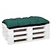 Palettenkissen Outdoor Waschbar 80 x 120 cm - Pallettensitzkissen Europaletten Sitzkissen Polster Grün