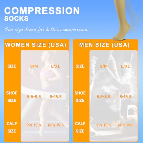 Image of bropite Compression Socks for Women &Men Circulation-Support Knee High Socks 20-30 mmhg-Best for Running,Medical,Nurse,Travel
