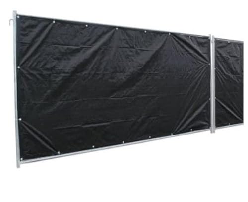 Preisvergleich Produktbild 20 x Bauzaunplane 1,76 x 3,41 m geöst schwarz