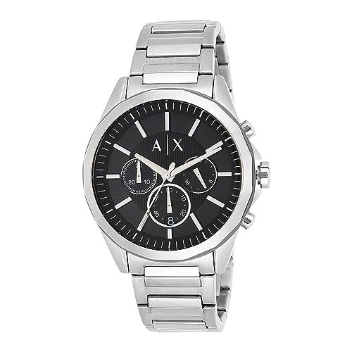 Armani Exchange Analog Black Dial Silver Band Men's Stainless Steel Watch-AX2600 - Image 2