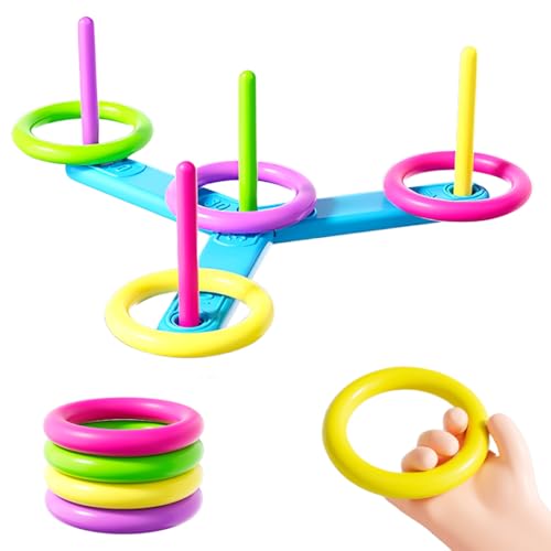 Ringwurfspiel,Wurfspiel für Kinder & Erwachsene, outdoor spiele für kinder，Ringe werfen, drinnen & draußen, Gartenspiel,wurfspiel kinder outdoor