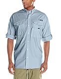 Columbia Super Bonehead Classic Long Sleeve Shirt, Blue Heron Oxford, Large