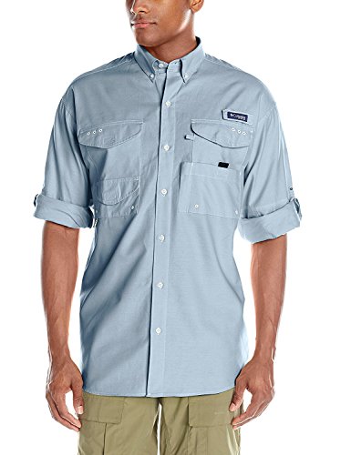 Columbia Sportswear Super Bonehead Classic Long Sleeve Shirt, Blue Heron Oxford, Large