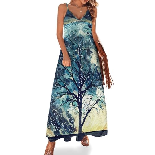 Robe longue femme été sans manches pour valise de voyage et vacances de plage