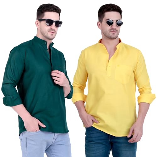 Kurta ethnique homme en coton idéal pour vos soirées d'été décontractées