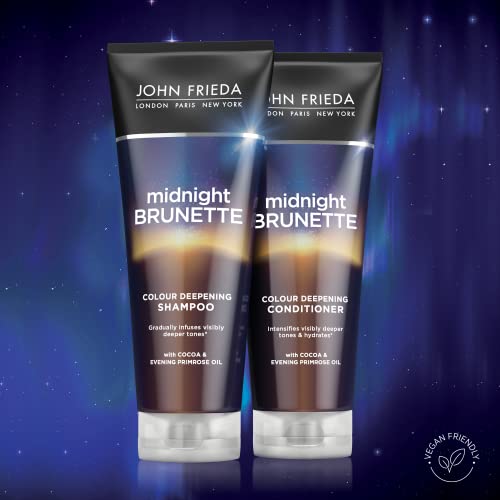 John Frieda Midnight Brunette Colour Deepening Shampoo 250 Ml, Colour-Depositing Shampoo Brown Hair - Image 5