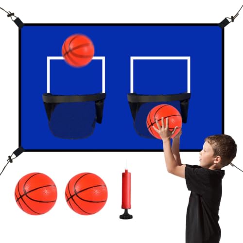 Panier de basket pour trampoline pour occuper les enfants activement dehors