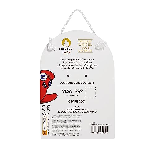 Doudou et Compagnie, Plush Toy Mascot Official of the Paris 2024 Olympics, Comforter with Plush Phryge, Champion Comforter - Image 2