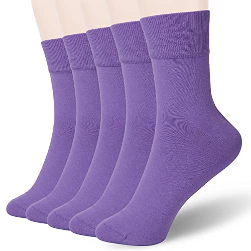 Image of FGZ Women Thin Cotton Socks Soft Cozy Socks Cute Ankle Crew Socks 5 Pairs