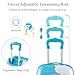 Maxmass 2PCS Kids Luggage Set, 12" & 16" Hard Shell Children Trolley Case with 4 Universal Wheels, Girls Boys Suitcase and Backpack Set for Travel (Blue, Unicorn)