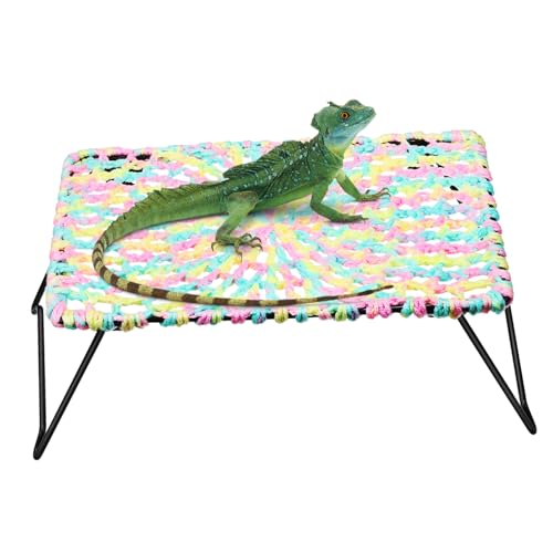 Beaupretty 爬虫類用柔らかい綿素材ハンモック ベッド ひげトカゲやトカゲ用ケージ内装休憩寝具 簡単設置ペットアクセサリー