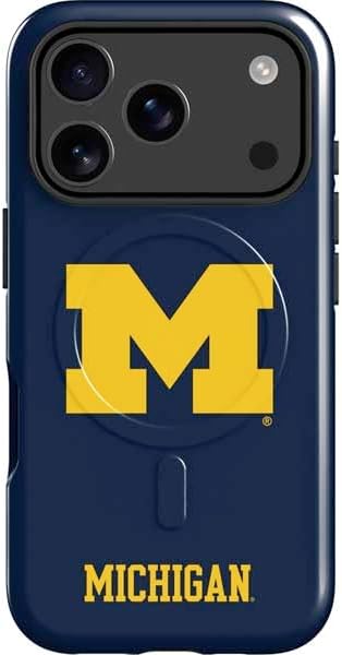 Skinit Impact Phone Case Compatible with iPhone 17 Pro Max Magsafe - Officially Licensed University of Michigan M Logo Design