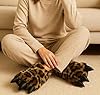 Womens Plush Claw Slippers Animal Paw Novelty Warm Furry Leopard Print House Shoes Ladies Winter Slip On Soft Indoor Slippers (Leopard, 4, UK Footwear Size System, Adult, Women, Numeric, Medium, 4) #1