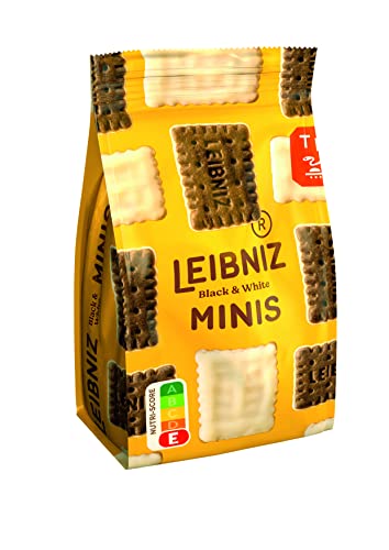 LEIBNIZ Minis Black & White - 1er Pack - Mini-Kakaokekse mit weißer Schokolade (1 x 125 g) Cover