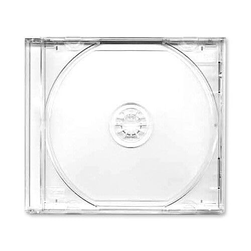 Image of Professional Transparent CD /DVD Jewel Case - Standard 10.4mm Thick Plastic Storage for CDs & DVDs - Clear Protective with Tray - Pack of 10