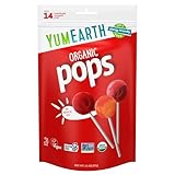 YumEarth Organic Pops Variety Pack, 14 Fruit Flavored Favorites Lollipops, Allergy Friendly, Gluten Free, Non-GMO, Vegan, No Artificial Dyes