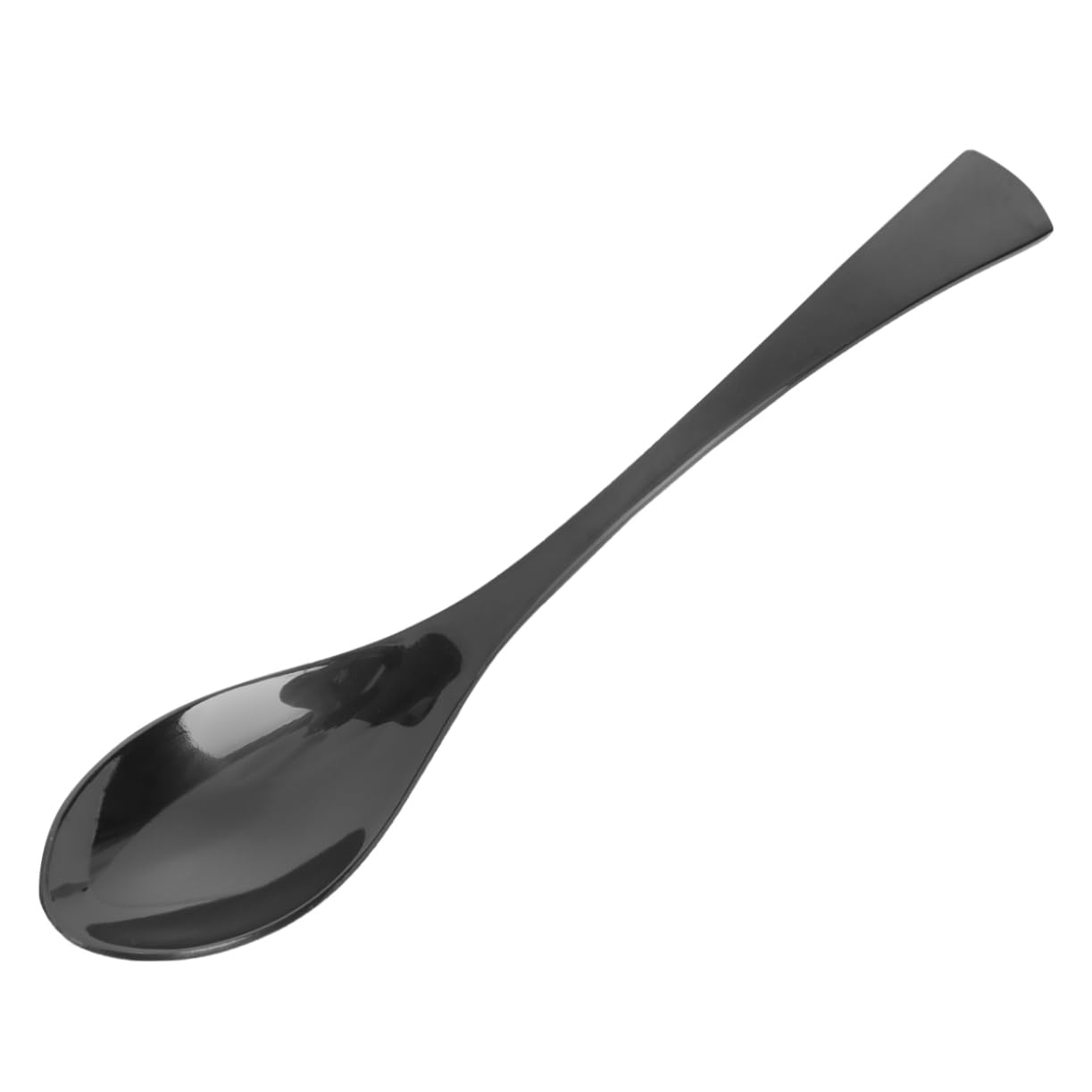 NAMOARLY Tableware Stainless Steel Hotel Spoons Hard Hat Sun Shade Hotel Tableware Reusable Dinner Spoon Ramen Mug Flatware Mini Forks Coffee Spoon Lunch Spoon Metal Tableware Black