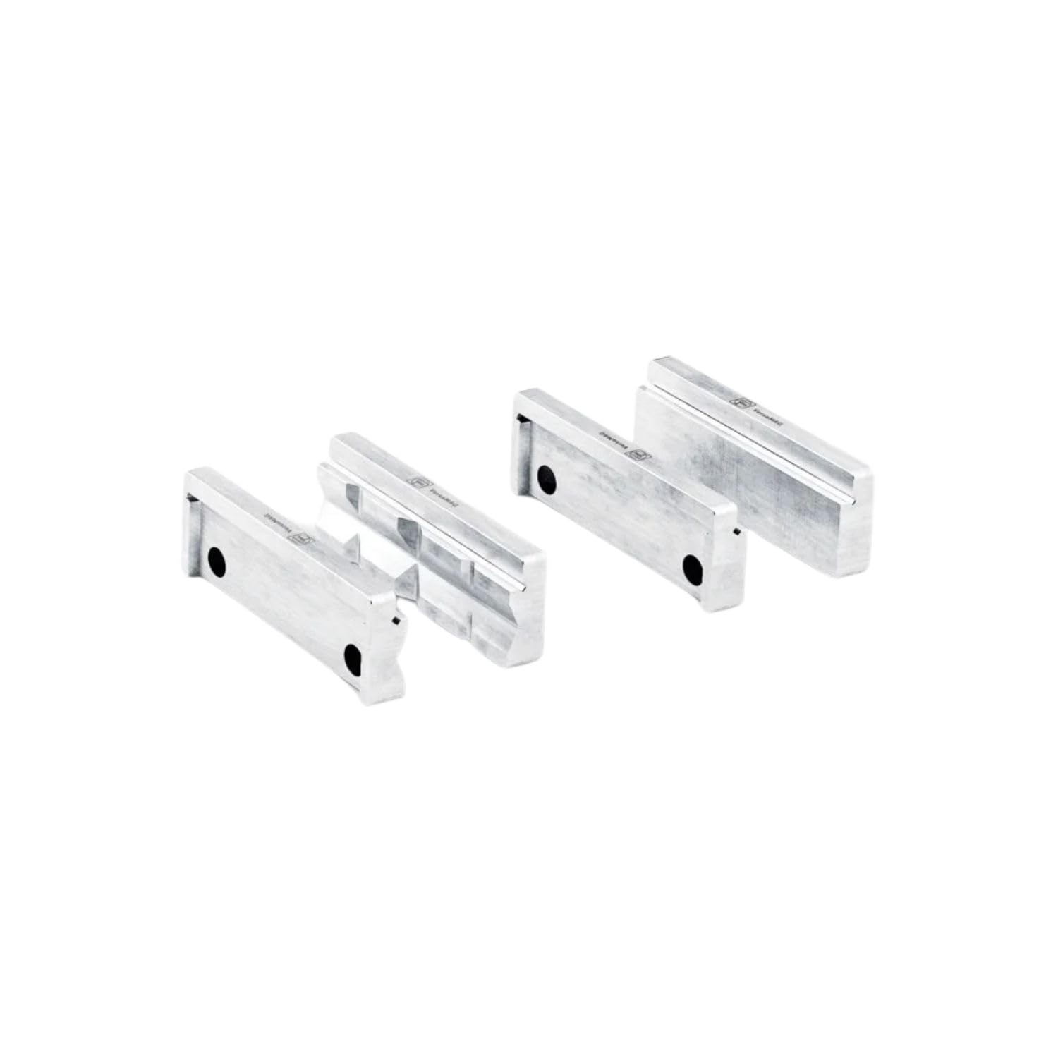 FEIN VersaMAG Schutzbackenpaar (P) Prisma 110 mm sowie Schutzbackenpaar (B) Blank 110 mm aus Aluminium, Höchste Qualität, Kein Verkratzen des Materials, sicherer Halt