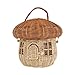 BESPORTBLE Champignon Rattan Basket de Rangement Décoratif Panier Tissé Décoratif Organisateur Fruit Légumes Boîte avec Couvercle pour Pain Candy Enfils Chambre Décoration de La Chambre