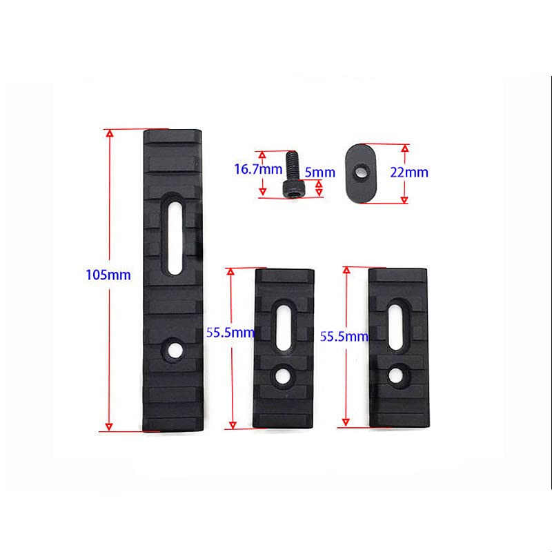 Amazon | 新しい3本セットブラック20mm 1913ピカチニー