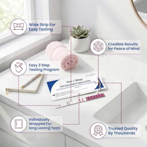Image of One Step 45 Ovulation Test Strips & 15 Early Detection Pregnancy Test Strips - Detect Pregnancy 6 Days Sooner - Accurate and Easy at Home Fertility Testing