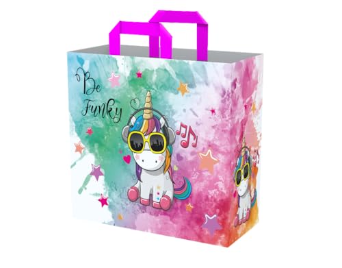 Konix Borsa della Spesa 40 x 45 x 20 cm - Materiale riciclato - Design unicorno Be Funky