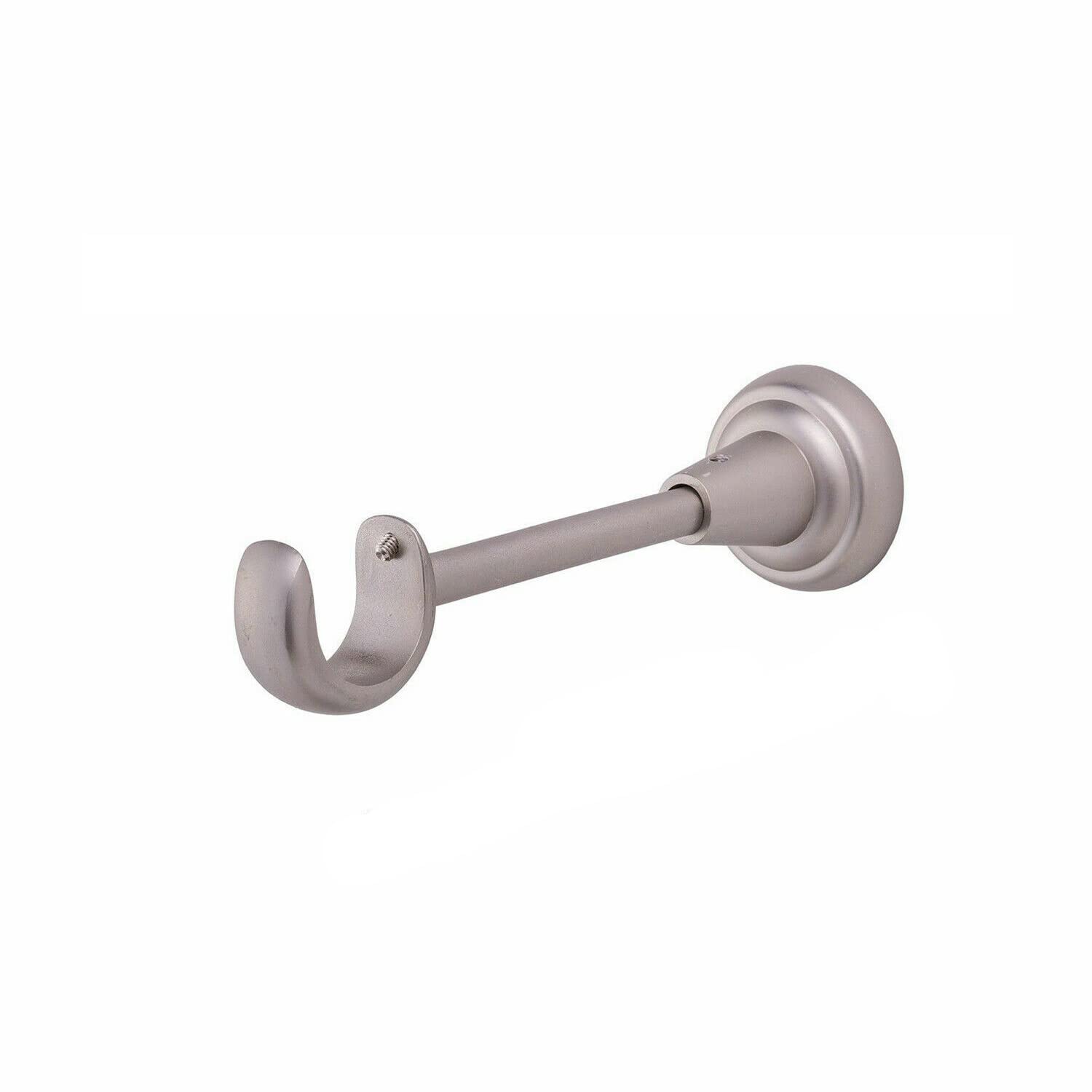 MDEKOR Gardinenstange 19mm Einläufig mit Endkappe (Chrom-Matt, 1-läufig, 280 cm)