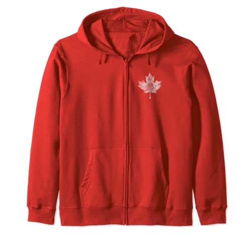 CANADIAN MAPLE LEAF CANADA FLAG PRIDE ROOTS PATRIOTISM Felpa con Cappuccio