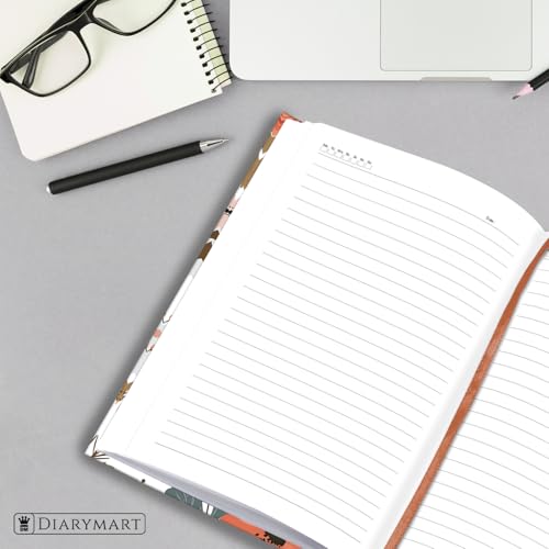 Image of Hard Bound Notebook for Girls & Women | A5 Ruled Journal | 192 Pages | 80 GSM Premium Paper | Designer Laminated Cover | Ribbon Bookmark | Notebook for School, College, Office, Journaling & Note Taking (DM4001)