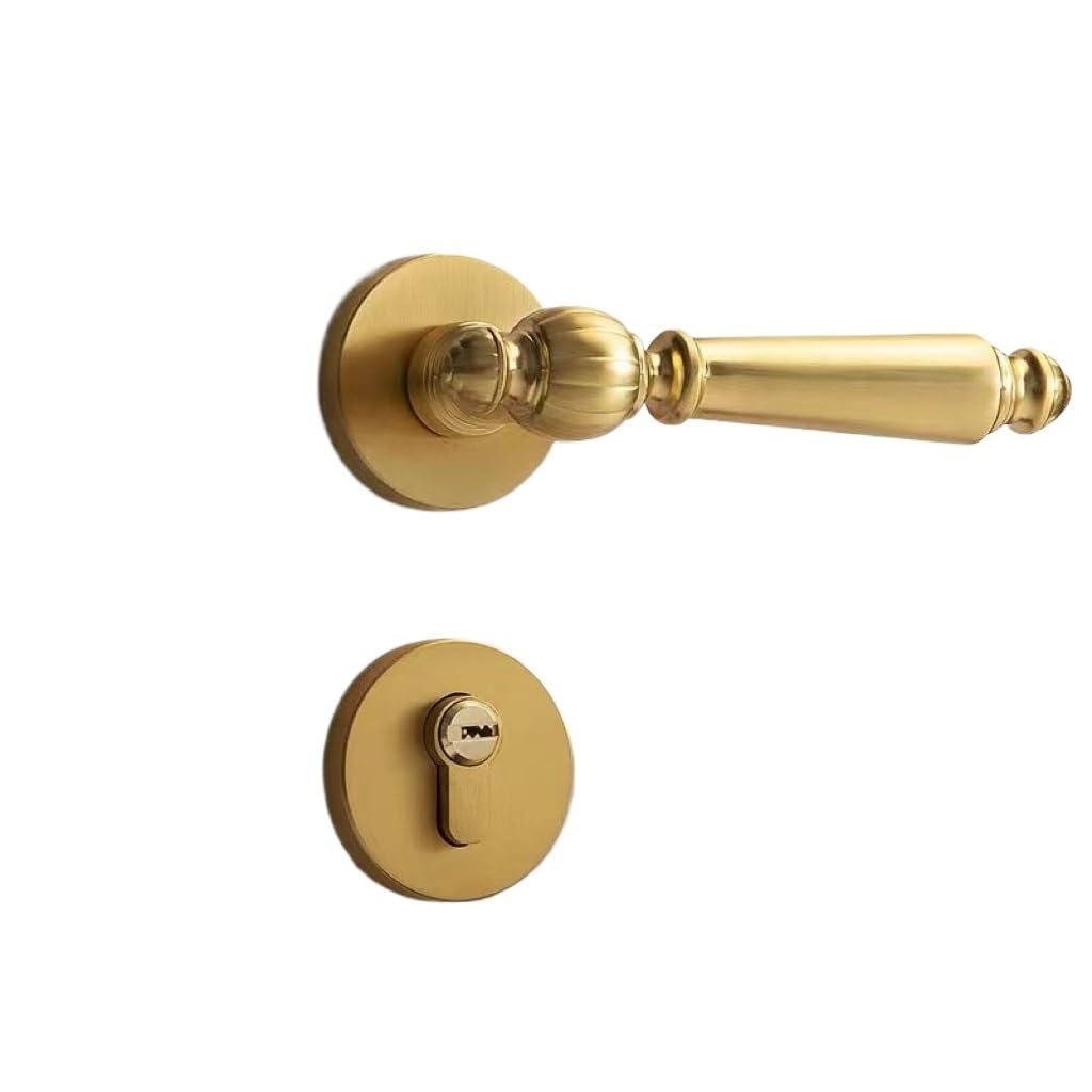 Juaksqzyi Color1 Door Levers Entry Door Handle With Lock And Key Secure Keyed Lever Exterior, For Front Entrance And Bedrooms Bathroom Deadbolt Set(,Silent Version)