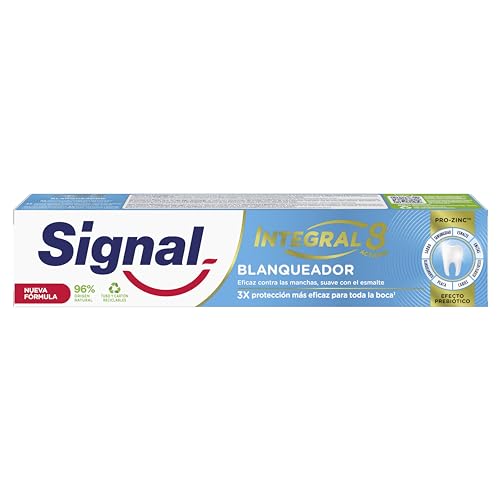 Signal Pasta de Dientes Integral 8 Blanqueador Con ingredientes de origen natural 75 ml x1